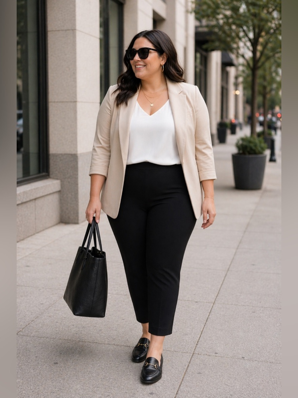 EILEEN FISHER Women's Black Pullon Ponte Cropped Ankle Pants 2X